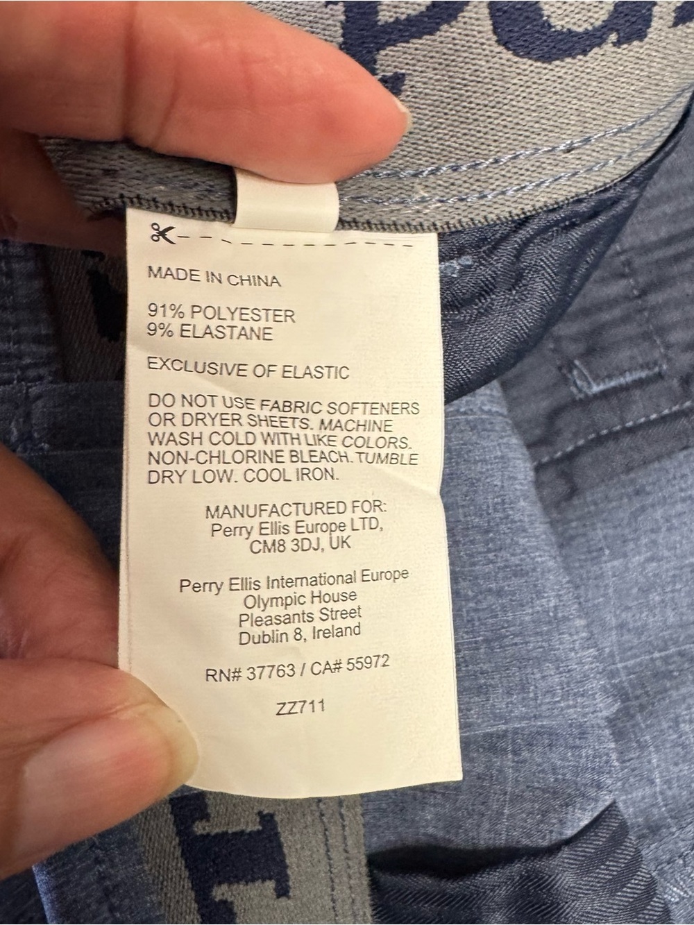 NWT PGA Tour Golf Pants Men’s Size 36 Navy Windowpane Stretch UPF 50 - Picture 8 of 10